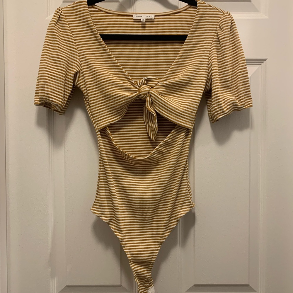 Emory Park Yellow Striped Bodysuit